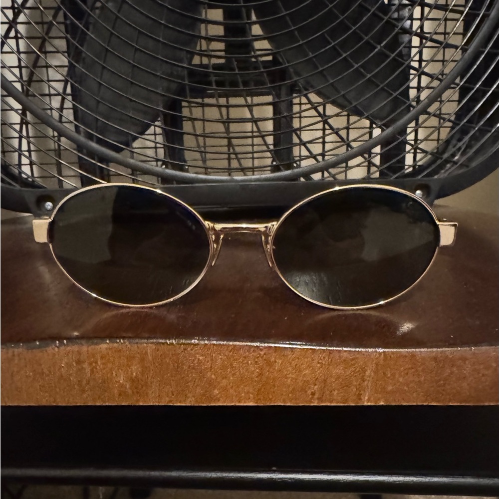 Yves Saint Laurent Gold and Black Sunglasses